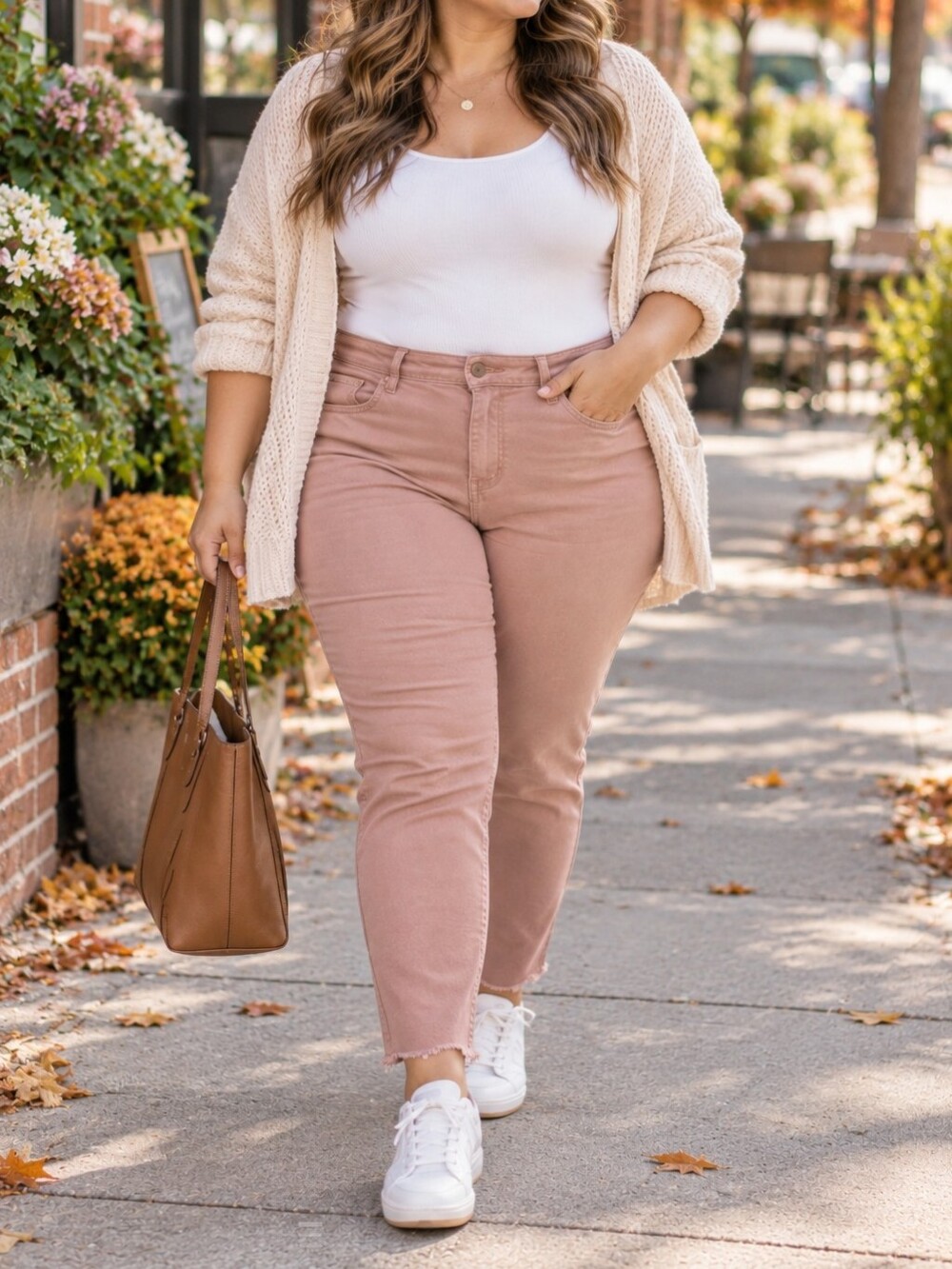 Love & Legend Dusty Rose High-Rise Skinny Jeans Plus Size Ankle Raw Hem Casual